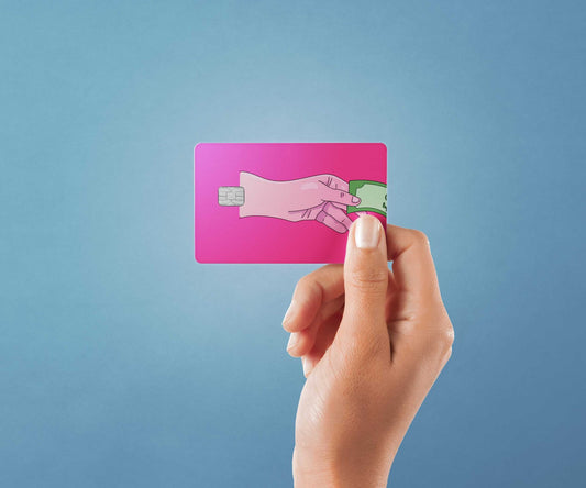 Watercolor promise cash left design | credit card sticker | small chip | credit card skin for nursery and home wall decor.