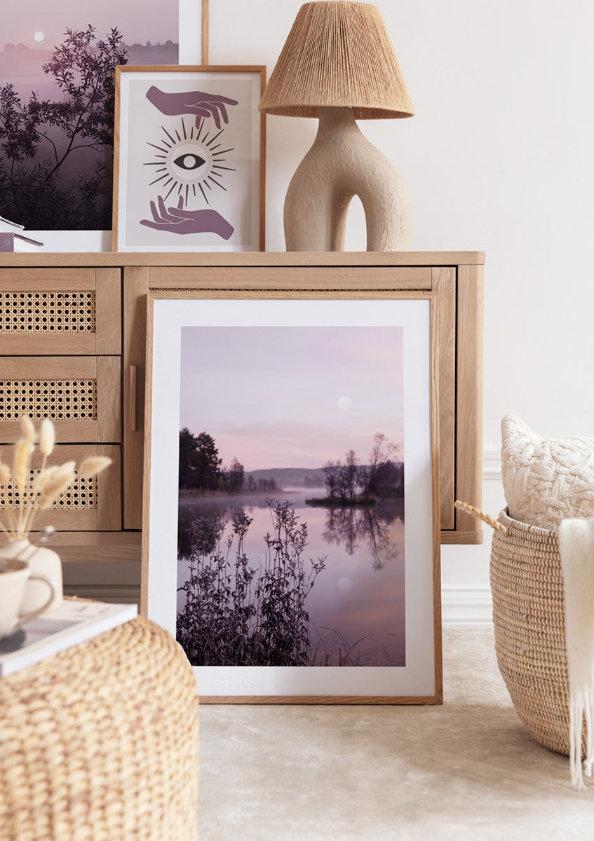 Calm Lake at Sunset Poster