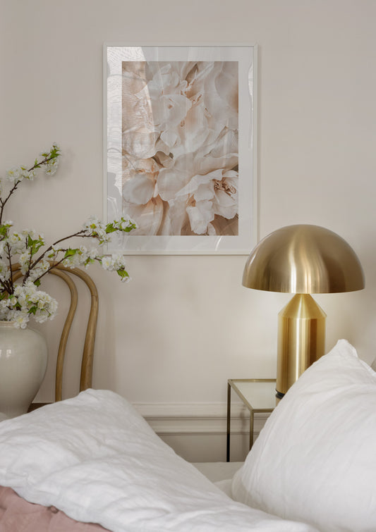 Watercolor soothing blossoms poster for nursery and home wall decor.