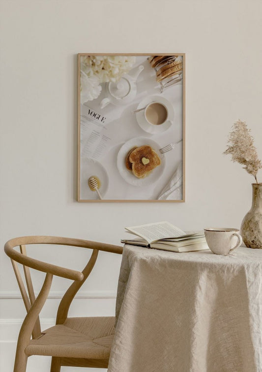Watercolor sunday brunch poster for nursery and home wall decor.