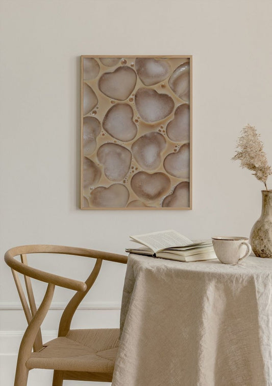 Watercolor iced coffee poster for nursery and home wall decor.