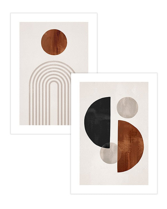 Watercolor graphic poster pack for nursery and home wall decor.