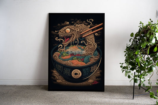 Ramen Japan Food Asian Style Poster | Tasty Unframed Wall Art Print for Kitchen, Home & Office Decor | Premium Quality | Multiple Sizes Available