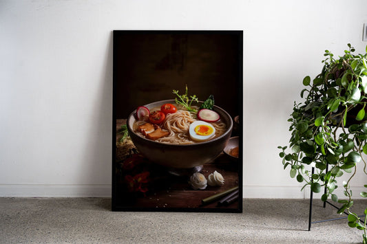 Ramen Japanese Food Asian Style Poster | Delicious Unframed Wall Art Print for Kitchen, Home & Office Decor | High-Quality | Multiple Sizes Available