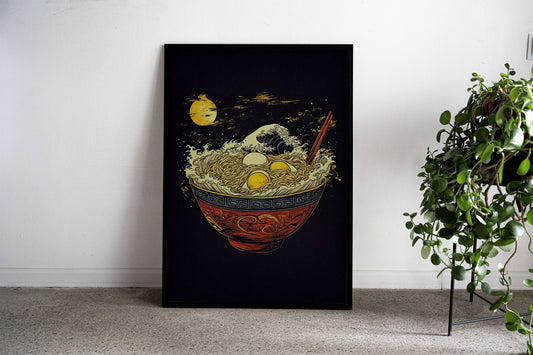 Ramen Japanese Asian Style Poster | Flavorful Unframed Wall Art Print for Kitchen, Home & Office Decor | Premium Quality | Multiple Sizes Available