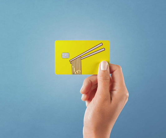 Watercolor ramen design | credit card sticker | small chip | credit card skin for nursery and home wall decor.