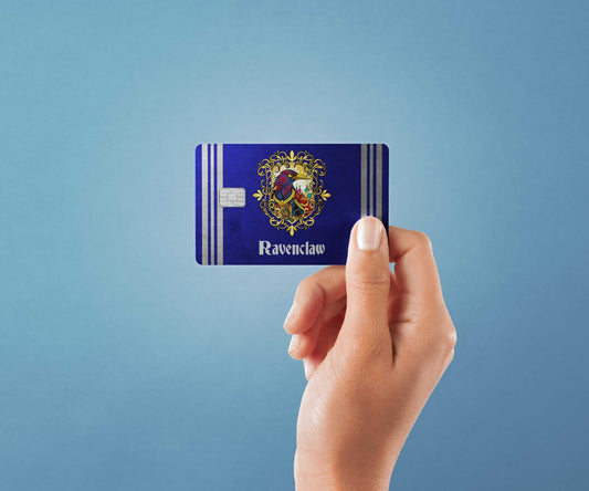 Watercolor ravenclaw design | credit card sticker | small chip | credit card skin for nursery and home wall decor.
