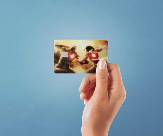 Watercolor reiner vs eren design | credit card sticker | small chip | credit card skin for nursery and home wall decor.
