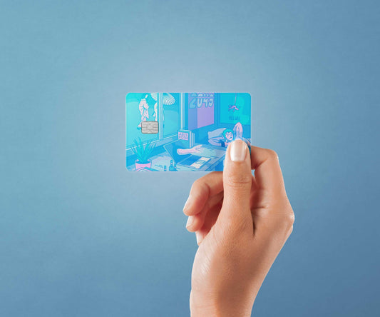 Watercolor rest day design | credit card sticker | small chip | credit card skin for nursery and home wall decor.