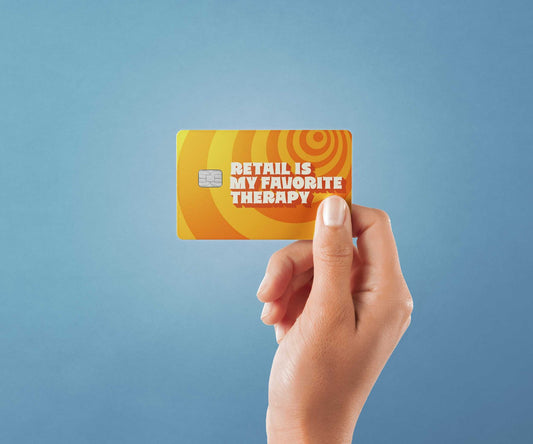 Watercolor retail is my favorite therapy design | credit card sticker | small chip | credit card skin for nursery and home wall decor.
