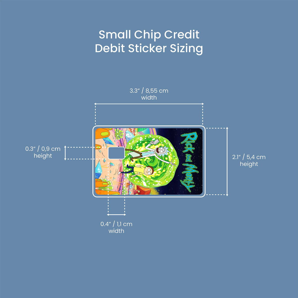 Rick And Morty - Premium Vinyl Credit Card Skin Cover by Wonderwallsboutique