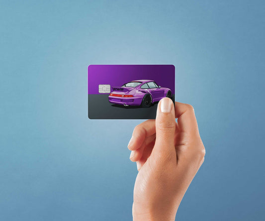 Watercolor rwb 993 purple design | credit card sticker | small chip | credit card skin for nursery and home wall decor.