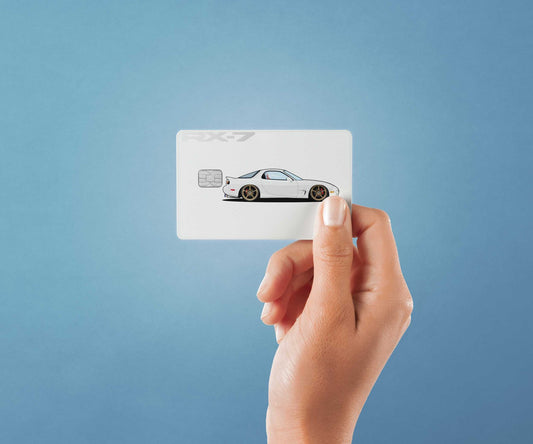 Watercolor rx7 fd3s design | credit card sticker | small chip | credit card skin for nursery and home wall decor.