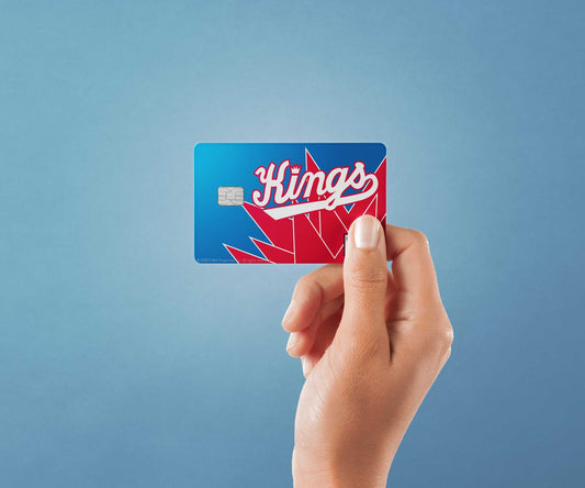 Watercolor sacramento kings uptempo hardwood classics design | credit card sticker | small chip | credit card skin for nursery and home wall decor.