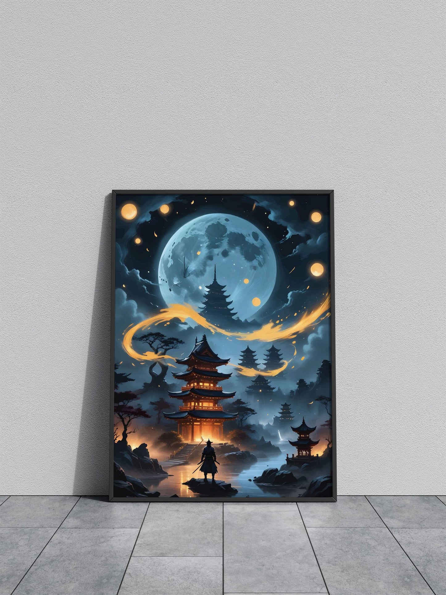 samurai Landscape Asian Style Poster | Wall Art for Home & Office | High-Quality Print - High-Quality Visual Display