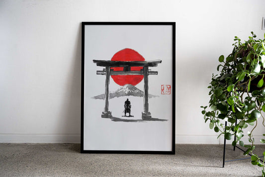 samurai at the gate Asian Style Poster | Wall Art for Home & Office | High-Quality Print - High-Quality Visual Display