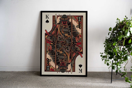 samurai of spades card Asian Style Poster | Wall Art for Home & Office | High-Quality Print - High-Quality Visual Display