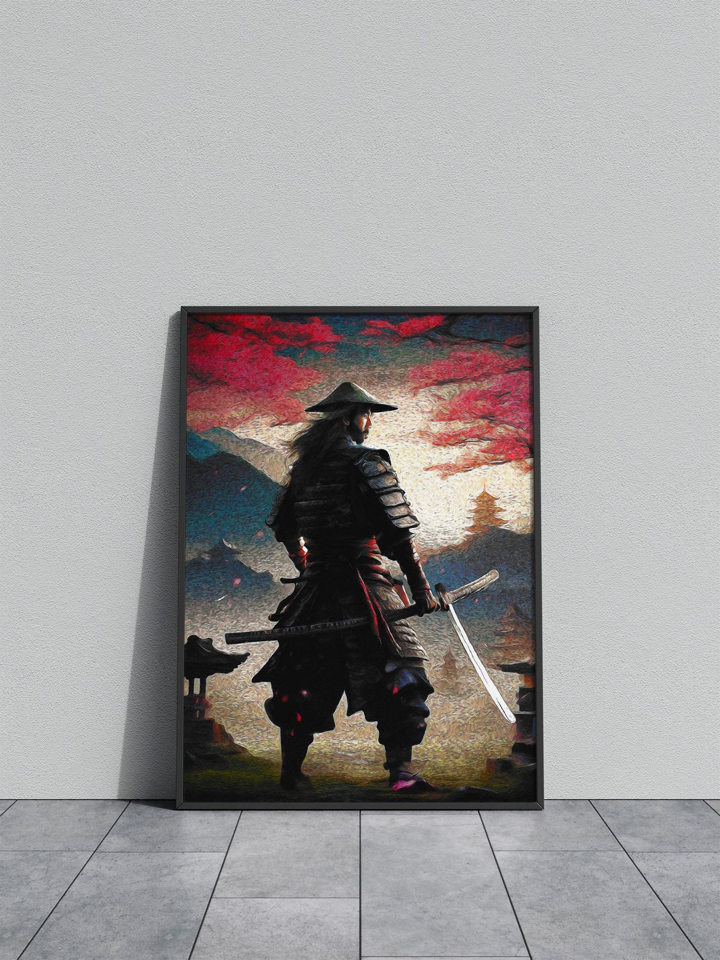 samurai van gogh Asian Style Poster | Wall Art for Home & Office | High-Quality Print
