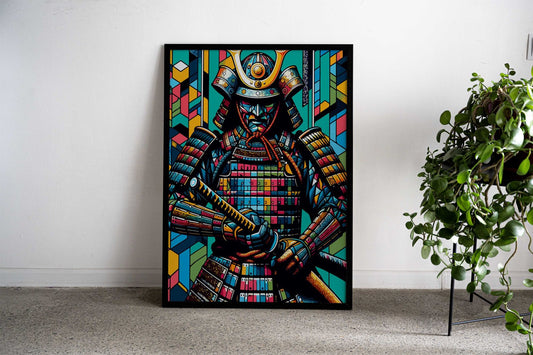 samurai wpap Colorful Asian Style Poster | Wall Art for Home & Office | High-Quality Print - High-Quality Visual Display