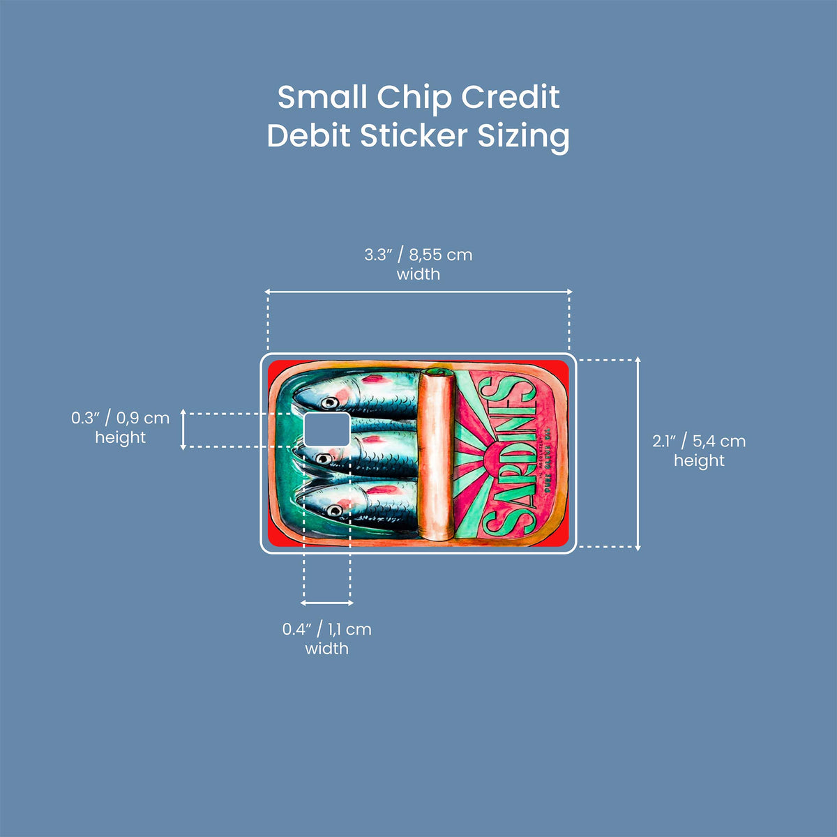 Sardinis - Premium Vinyl Credit Card Skin Cover by Wonderwallsboutique