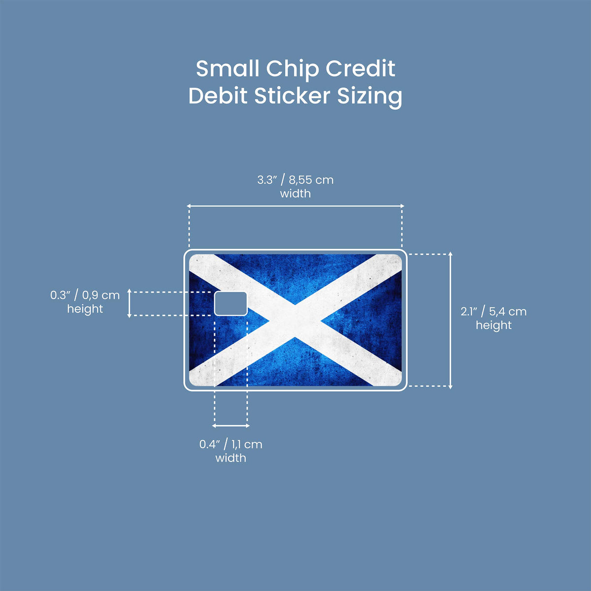 Scotland Retro Flag - Premium Vinyl Credit Card Skin Cover by Wonderwallsboutique
