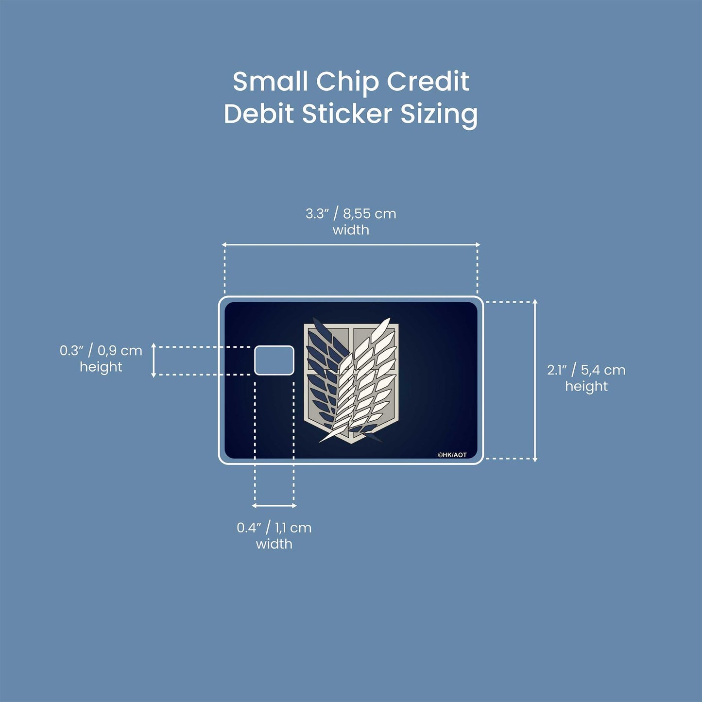 Scouts Crest Navy Design | Credit Card Sticker | Small Chip | Credit Card Skin