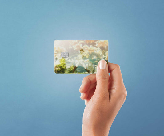 Watercolor scream design | credit card sticker | small chip | credit card skin for nursery and home wall decor.