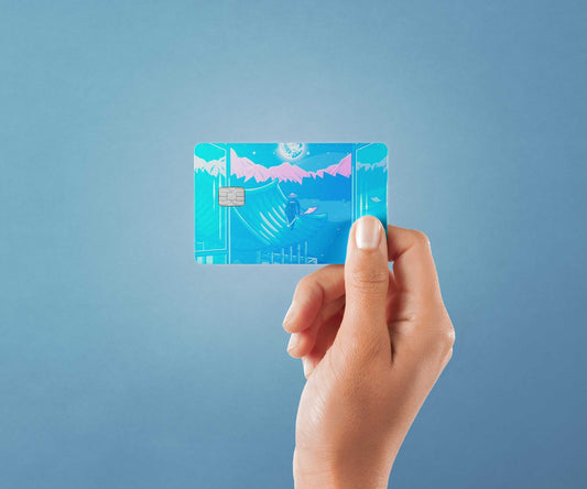 Watercolor secret protector design | credit card sticker | small chip | credit card skin for nursery and home wall decor.