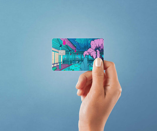 Watercolor slayer estate design | credit card sticker | small chip | credit card skin for nursery and home wall decor.