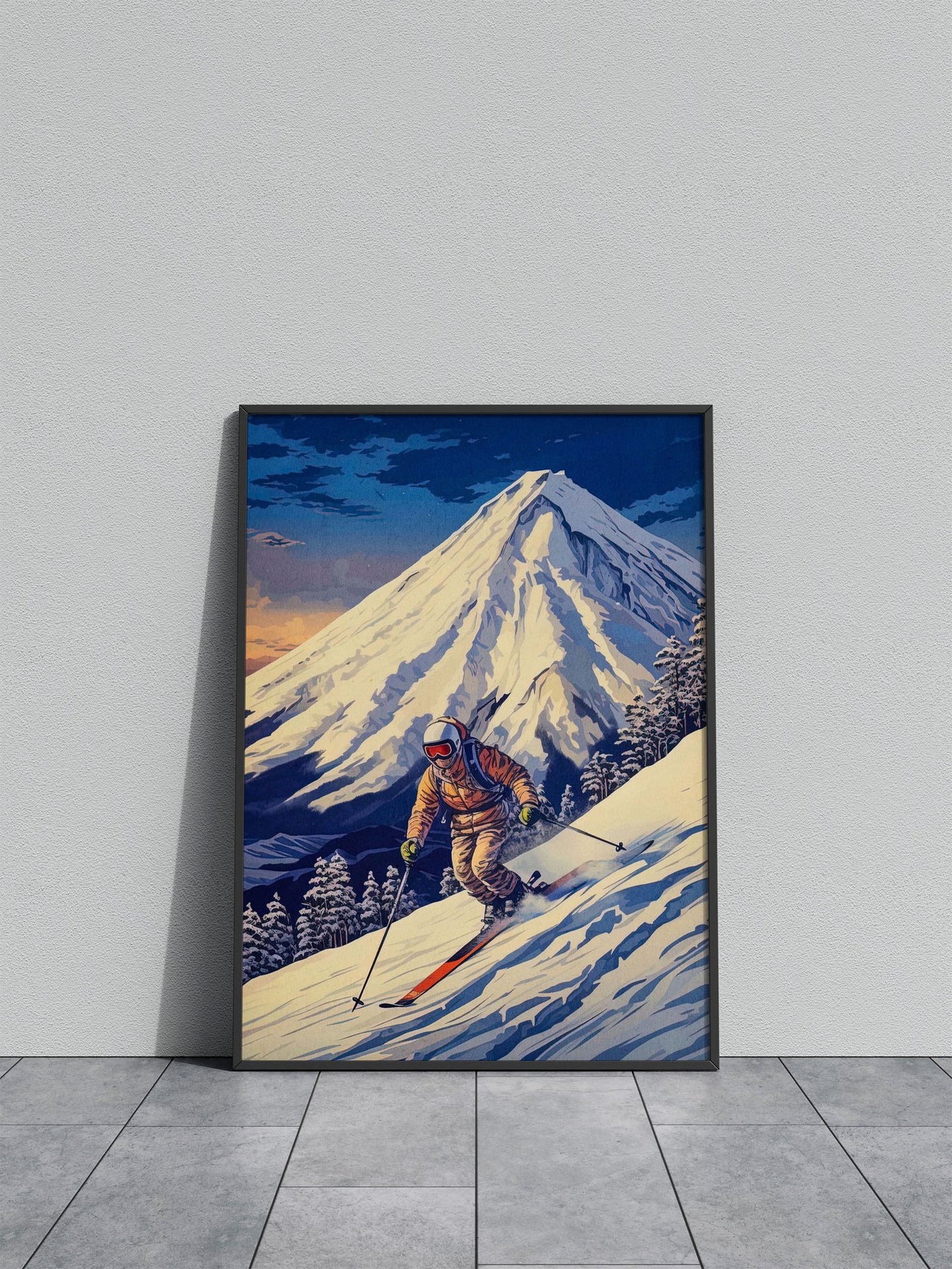 snowboard japanese Asian Style Poster | Wall Art for Home & Office | High-Quality Print