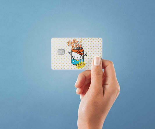 Watercolor soda pop design | credit card sticker | small chip | credit card skin for nursery and home wall decor.
