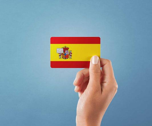 Watercolor spain design | credit card sticker | small chip | credit card skin for nursery and home wall decor.