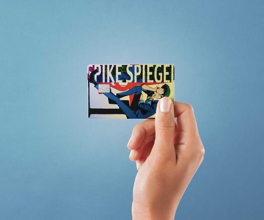 Watercolor spike spiegel design | credit card sticker | small chip | credit card skin for nursery and home wall decor.