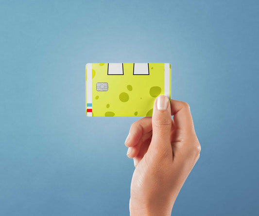 Watercolor spongy design | credit card sticker | small chip | credit card skin for nursery and home wall decor.