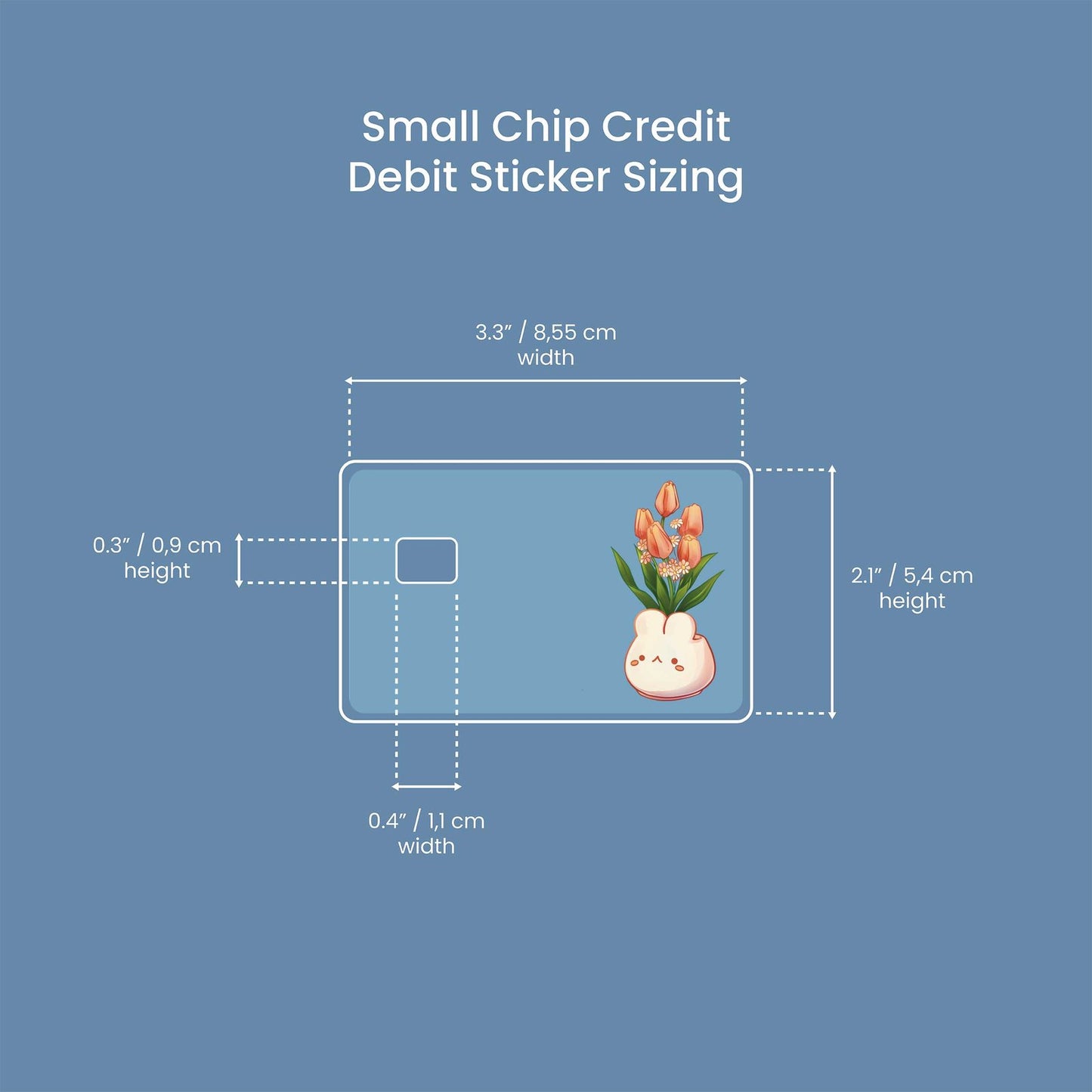 Spring Tulips Design | Credit Card Sticker | Small Chip | Credit Card Skin