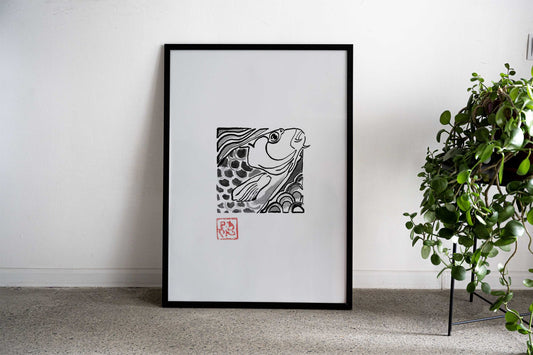 square koi Asian Style Poster | Wall Art for Home & Office | High-Quality Print - High-Quality Visual Display