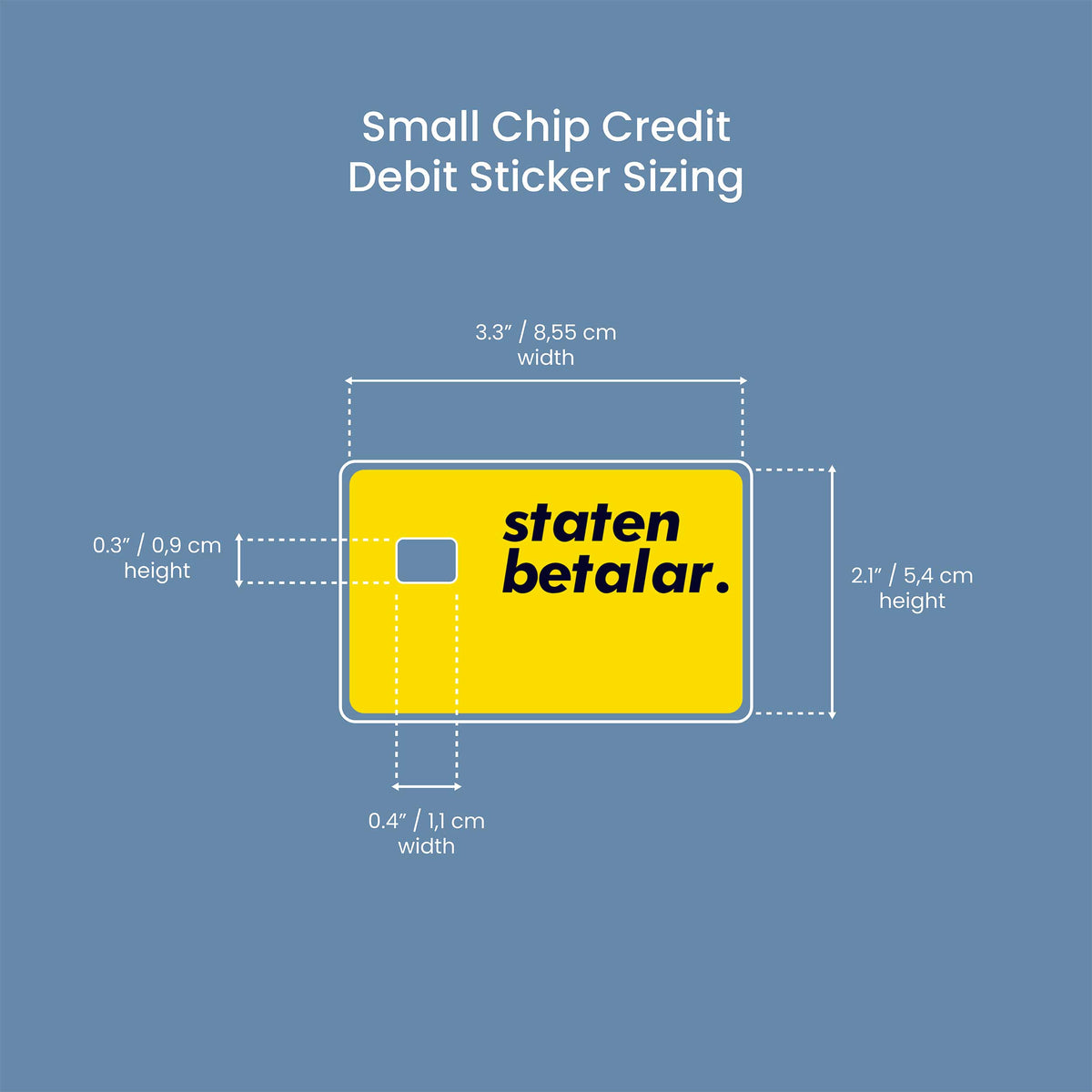 Staten Betalar - Premium Vinyl Credit Card Skin Cover by Wonderwallsboutique