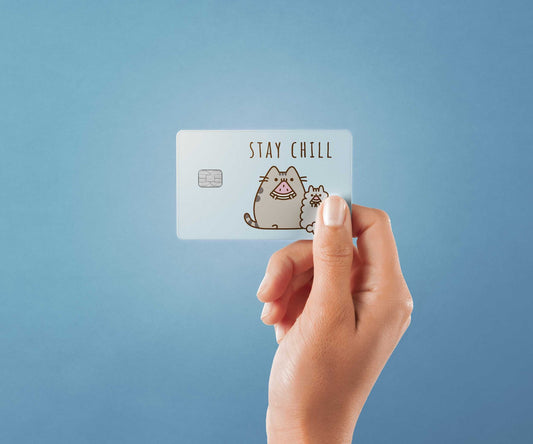 Watercolor stay chill design | credit card sticker | small chip | credit card skin for nursery and home wall decor.