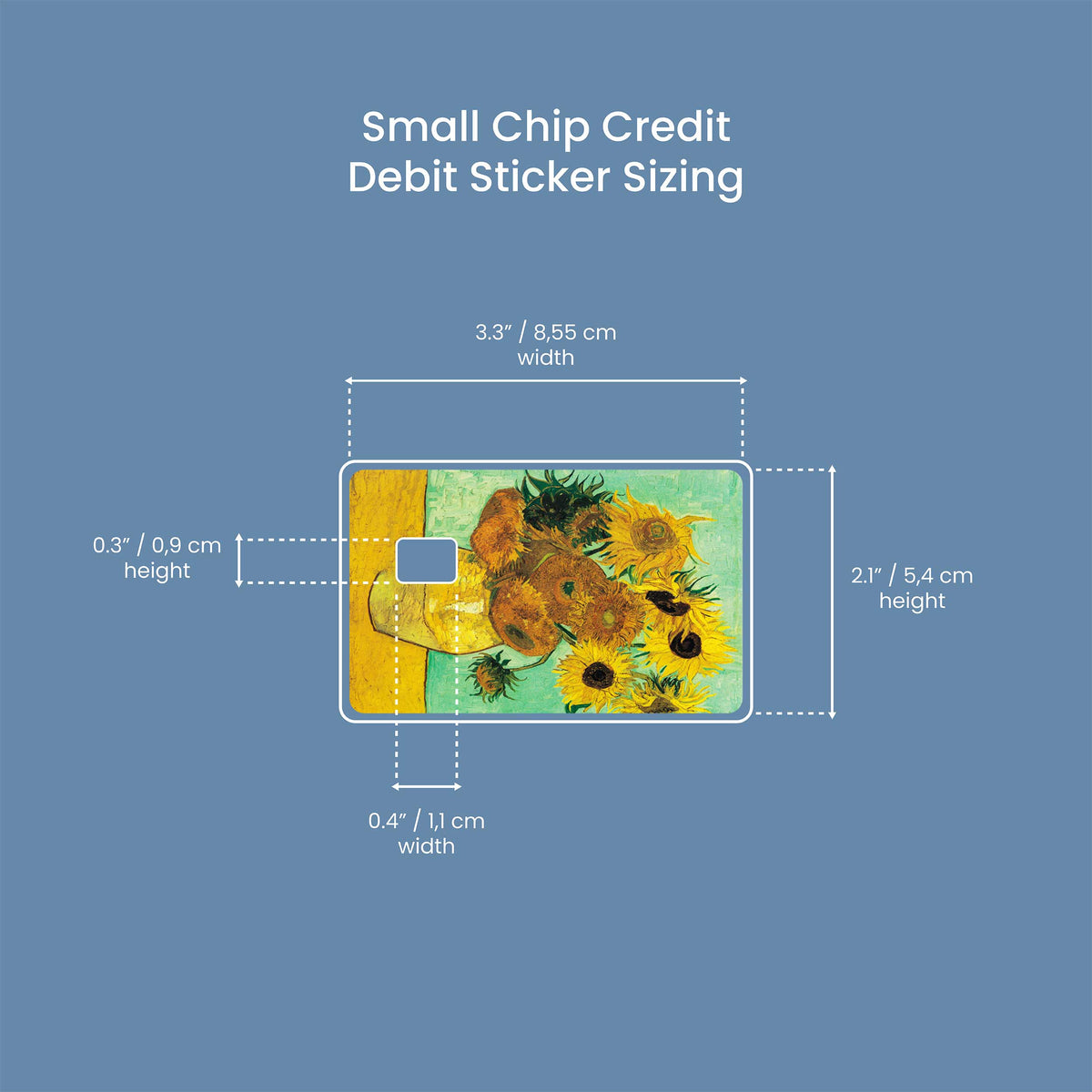 Sunflowers - Premium Vinyl Credit Card Skin Cover by Wonderwallsboutique