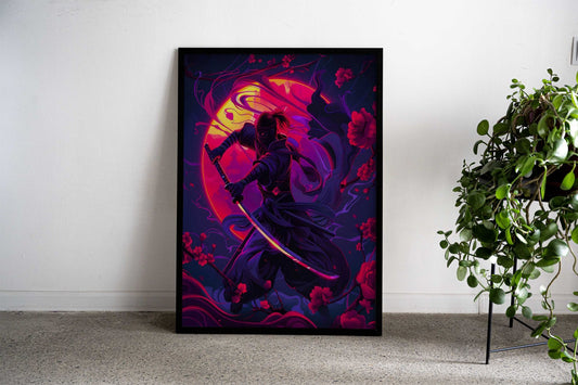 sunset at lake Asian Style Poster | Wall Art for Home & Office | High-Quality Print - High-Quality Visual Display