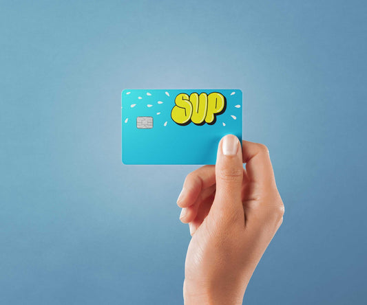 Watercolor sup design | credit card sticker | small chip | credit card skin for nursery and home wall decor.