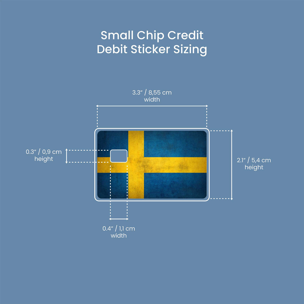 Sverige Flagga - Premium Vinyl Credit Card Skin Cover by Wonderwallsboutique