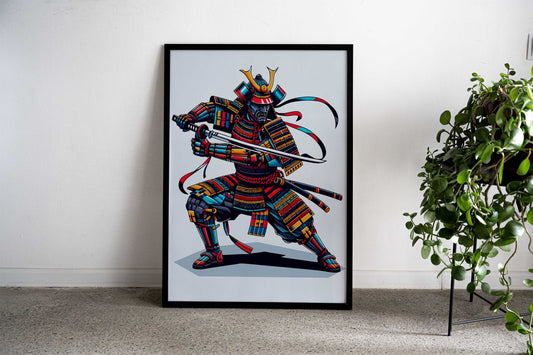 swordsman samurai wpap Asian Style Poster | Wall Art for Home & Office | High-Quality Print - High-Quality Visual Display