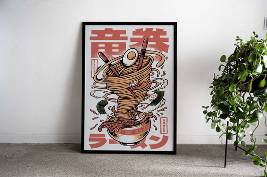 tatsumaki ramen Asian Style Poster | Wall Art for Home & Office | High-Quality Print - High-Quality Visual Display