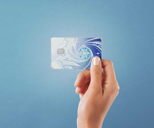 Watercolor tcg cryo design | credit card sticker | small chip | credit card skin for nursery and home wall decor.