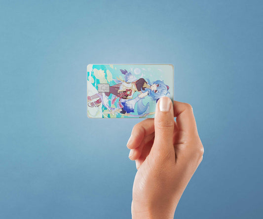 Watercolor tcg ganyu design | credit card sticker | small chip | credit card skin for nursery and home wall decor.