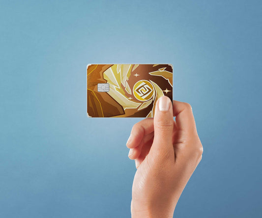 Watercolor tcg geo design | credit card sticker | small chip | credit card skin for nursery and home wall decor.