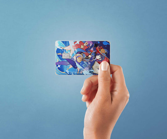 Watercolor tcg mona design | credit card sticker | small chip | credit card skin for nursery and home wall decor.