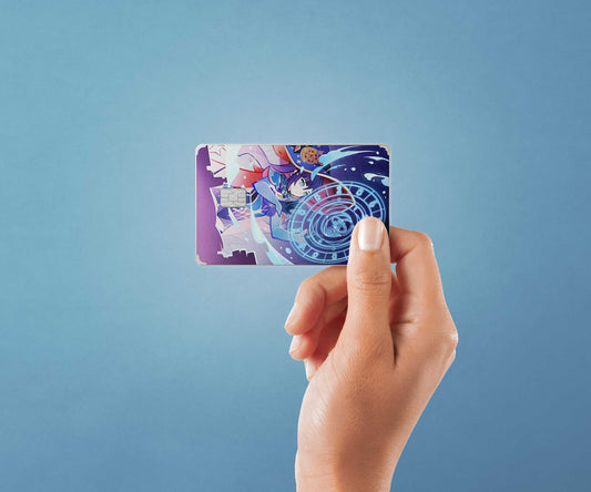 Watercolor tcg mona astrology design | credit card sticker | small chip | credit card skin for nursery and home wall decor.