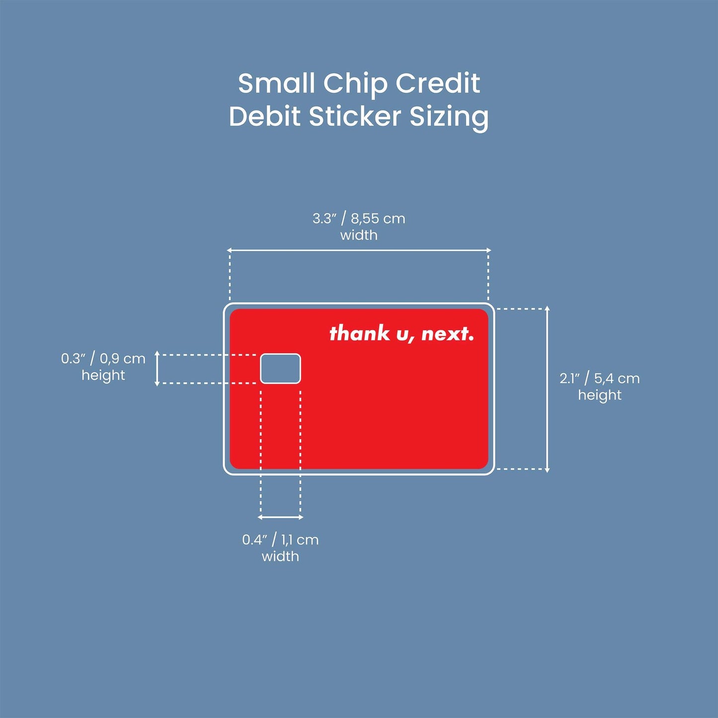 Thank U Next Design | Credit Card Sticker | Small Chip | Credit Card Skin